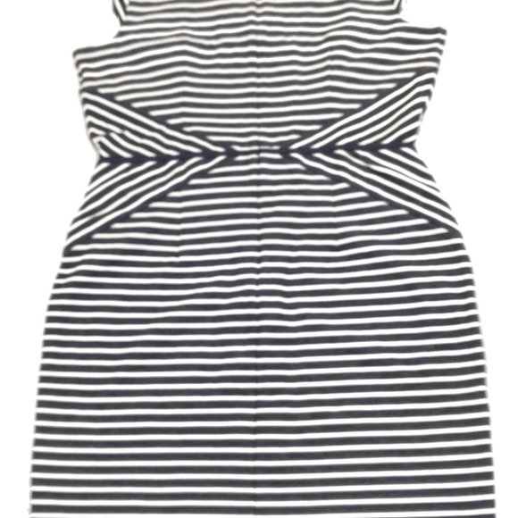 Ann Taylor Women’s Navy Blue White Stripe Summer Shirt Dress Size 14 - Picture 4 of 12